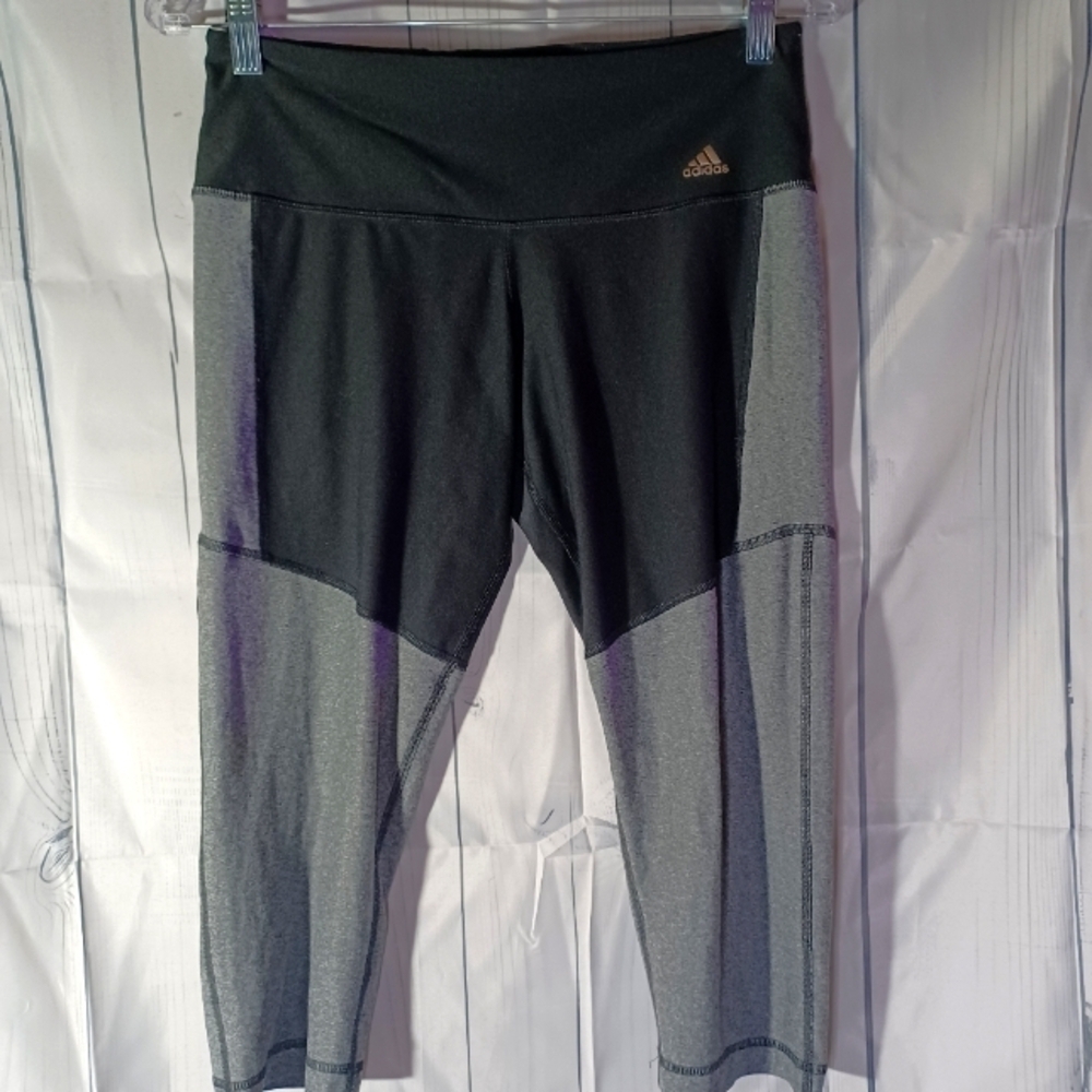 Adidas climalite cropped workout activewear gym running yoga lounge leggings